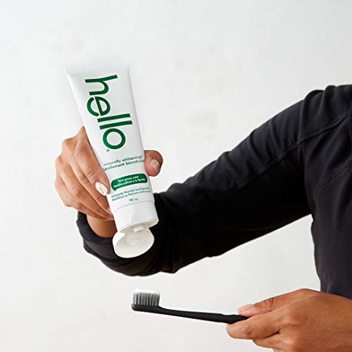 Hello Naturally Whitening Fluoride Toothpaste, Farm Grown Mint, Vegan, SLS Free, Gluten Free and Peroxide Free, 98 mL