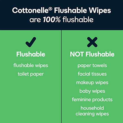 Pre-Order | Arrives in 5–10 Days – Cottonelle GentlePlus Flushable Wet Wipes with Aloe & Vitamin E, Adult Wet Wipes, 8 Flip-Top Packs, 42 Wipes per Pack (336 Total Flushable Wipes)