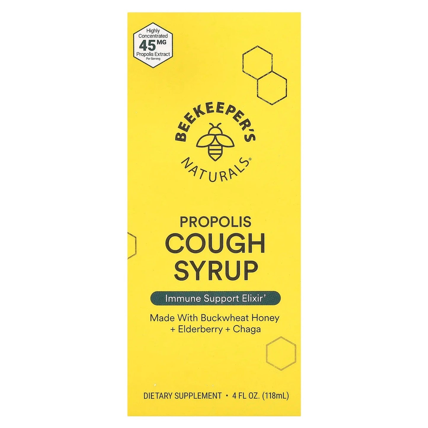 Beekeeper's Naturals
Propolis Cough Syrup, 4 fl oz (118 ml)