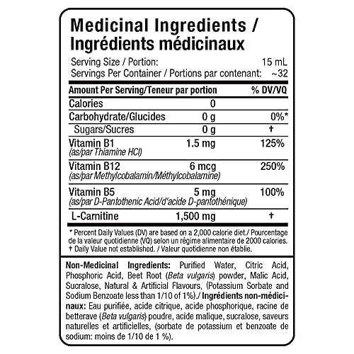ALLMAX Nutrition - L-Carnitine Liquid + Vitamin B5 - Fruit Punch - 473 ml