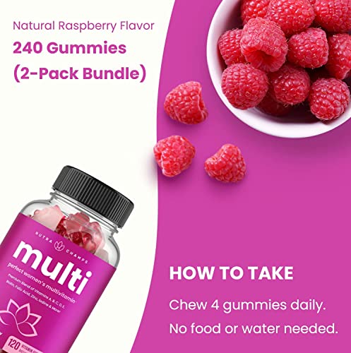 Multivitamins for Women | Womens Multivitamins Gummies | Bones, Brain, Heart, Immune & Energy Supplement | Womens Vitamins A, B, C, D, E, Biotin & Folic Acid | 120 Gummies (2 Pack)