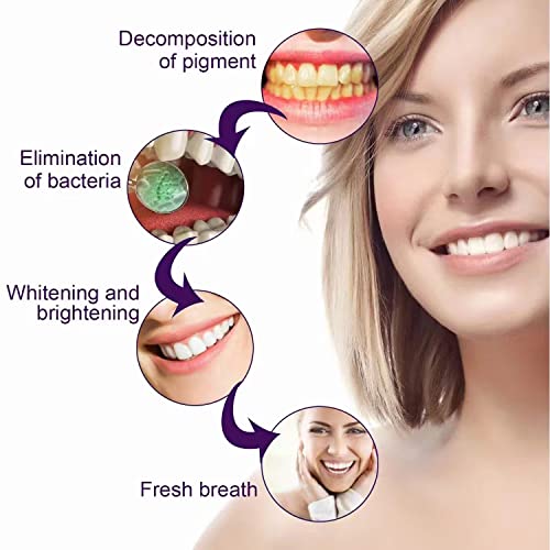 Purple Toothpaste, Foam Toothpaste for Teeth Whitening, Whitening Toothpaste for Teeth Cleaning, Deeply Cleaning Gums,Stain Removal, Brightness and Reduce Yellowing
