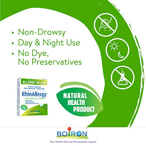Pre-Order | Arrives in 5–10 Days – Boiron RhinAllergy for Relief from Allergy Symptoms of Sneezing, Runny Nose, and Itchy Eyes or Throat- 60 Tablets