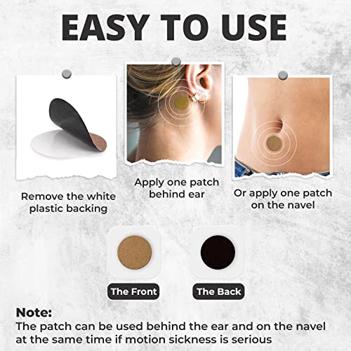 Motion Sickness Patches, Effective for Motion Sickness, Sea Sickness and Morning Sickness Relief, Better Than Motion Sickness Bands and Motion Sickness Glasses, Cruise Essentials.