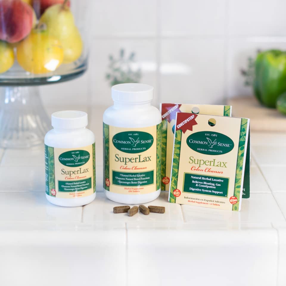 Pre-Order | Arrives in 5–10 Days – Common Sense Herbal Products SuperLax (270): Colon Cleanser