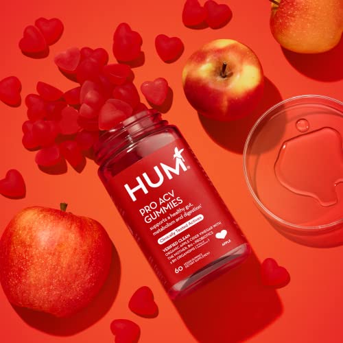 HUM Pro ACV Gummies -100% Organic Apple Cider Vinegar with The Mother, Probiotics for Digestive Health & B12 for Metabolism Support