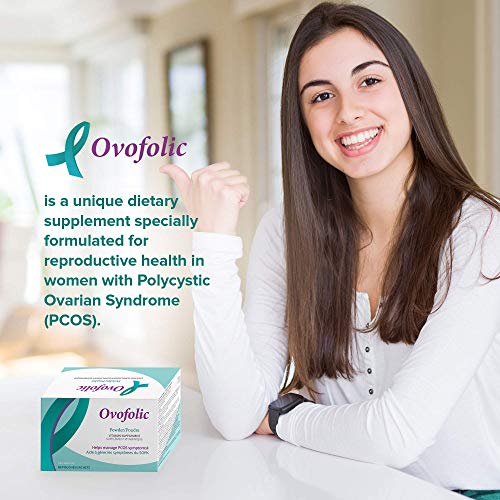 Ovofolic PCOS Supplement for Women - Boost Fertility, Hormonal Balance, and PCOS Support - Myo-Inositol, D-Chiro Inositol, Active Folate - High Potency PCOS Supplements (60 Servings, Sachets)
