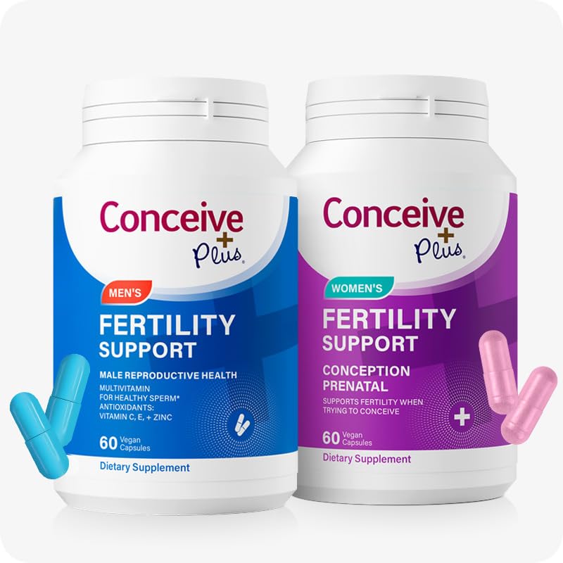 Pre-Order | Arrives in 5–10 Days – CONCEIVE PLUS Fertility Supplements for Women & Men | 30-Day Supply Fertility Support Bundle | Premium Fertility Vitamins for Male and Female Conception | 2 x 60 Soft Capsules
