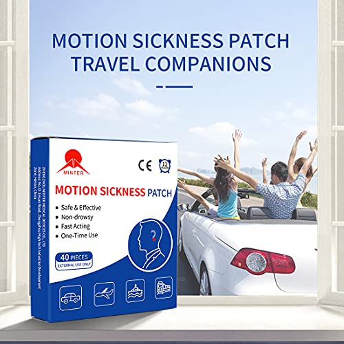 MT Healthy 40ct Motion Sickness Patches, Seasick Patches for Cruise, Dizziness Vertigo Relief, Anti Vomiting for Adults & Kids