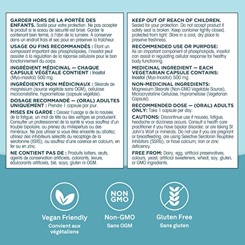 Organika Inositol (Myo-Inositol)- Cellular Response, Mood Balance, Insulin Support- 90vcaps
