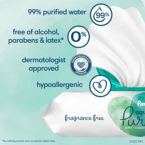 Pampers Aqua Pure Sensitive Baby Wipes 6X Pop-Top 336 Count