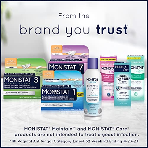 Monistat 7 Day Yeast Infection Treatment for Women, 7 Miconazole Cream Applications with Disposable Applicators, 1 Pack