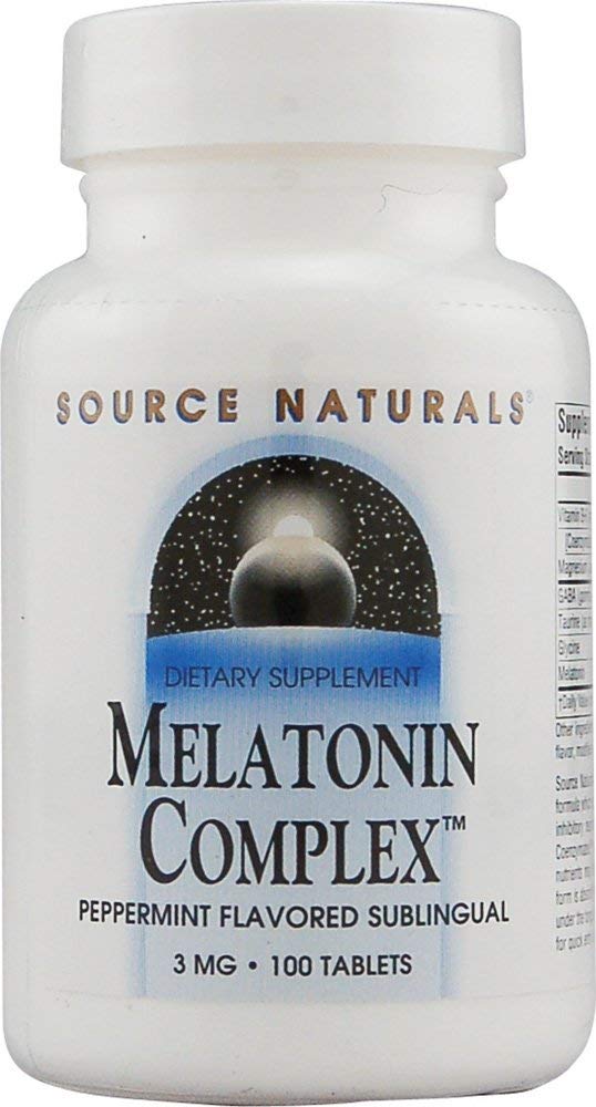 Pre-Order | Arrives in 5–10 Days – Source Naturals Sleep Science Melatonin Complex with GABA 3 mg Peppermint Flavored - 100 Lozenges