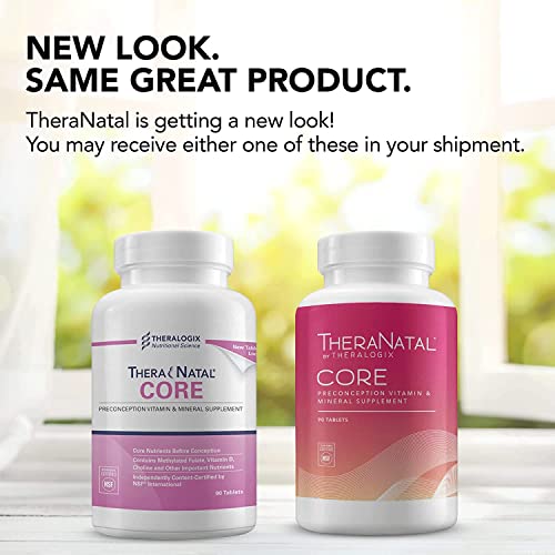 TheraNatal Core Preconception Prenatal Vitamin & Mineral Supplement (90 Day Supply) | Core Nutrients for Women Before Conception