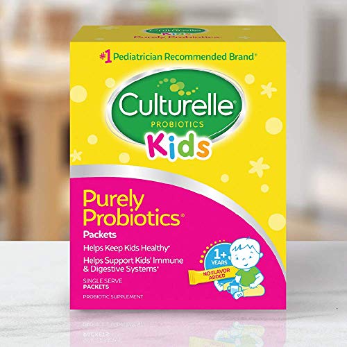 Pre-Order | Arrives in 5–10 Days – Culturelle Kids Purely Probiotics Packets Daily Supplement, Helps Support Kids’ Immune and Digestive Systems, #1 Pediatrician Recommended Brand, Ages 1+, 50 Count