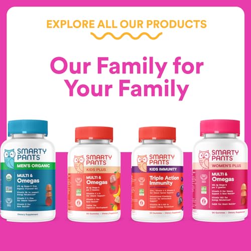 Pre-Order | Arrives in 5–10 Days – SmartyPants Teen Girl Multivitamin Gummies - Improved Formula: Omega 3 (DHA/EPA), Vitamin C, D3, B12, Vitamin A, K & Zinc, Biotin to Support Hair, Skin & Nails, Gluten Free, 60 Count (30 Day Supply)