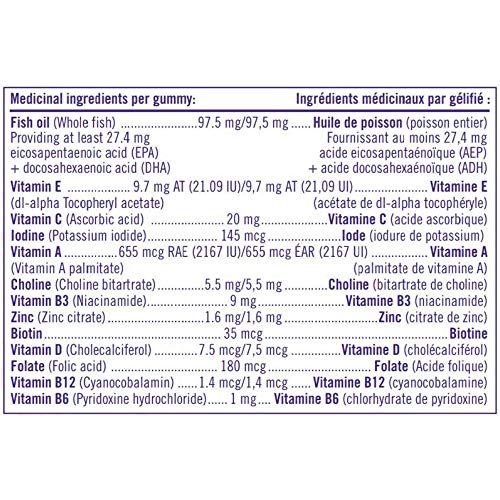 Nature's Bounty Prenatal Vitamins, Helps Support Your Future Baby's Normal Early Development, 60 Gummies
