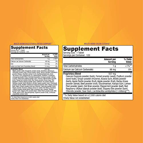 Nature's Secret Ultimate Cleanse 2-Part Total Body Detoxification & Elimination Supports Digestion, Wellness, Colon Health & Regularity - Multi-Herb Digestion & Multi-Fiber Cleanse - 240 Tablets