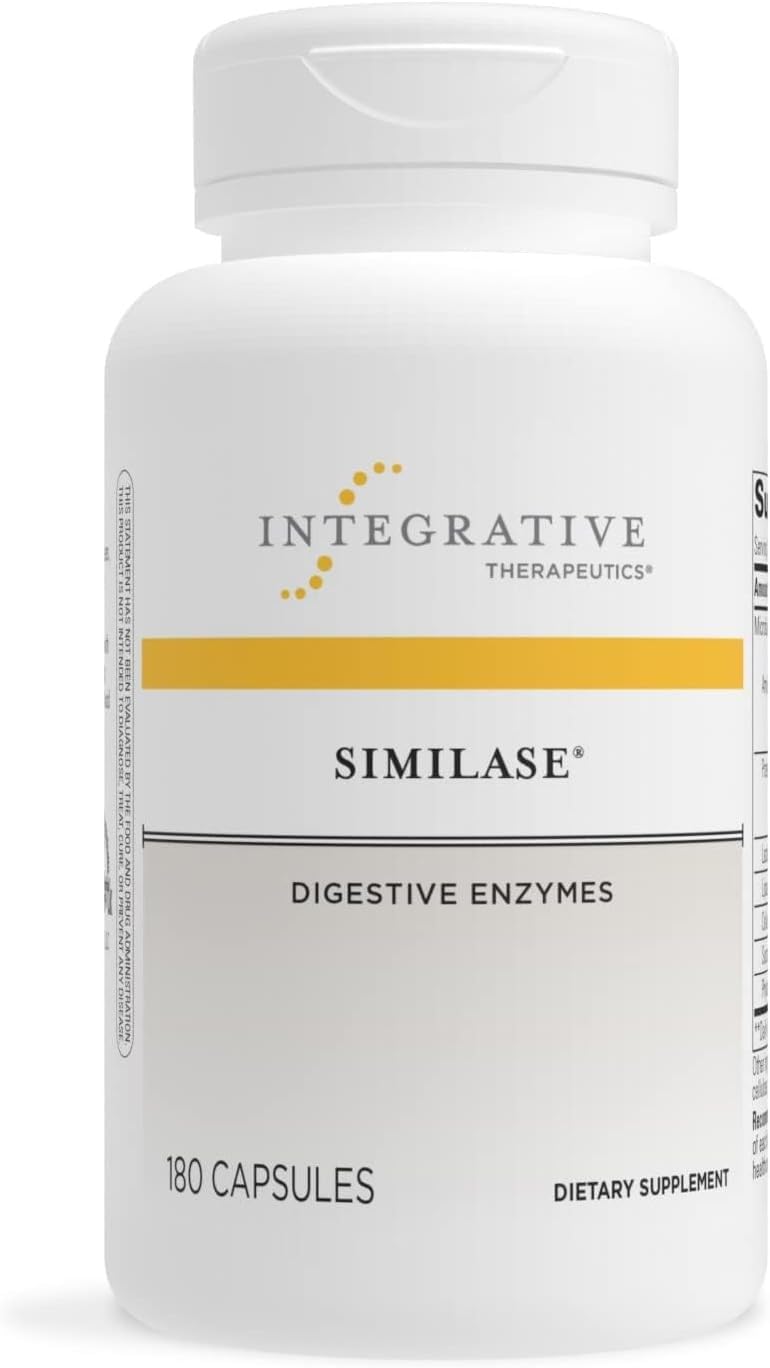 Integrative Therapeutics - Similase - Physician Developed Digestive Enzymes for Women and Men - Vegan - 180 Vegetable Capsules