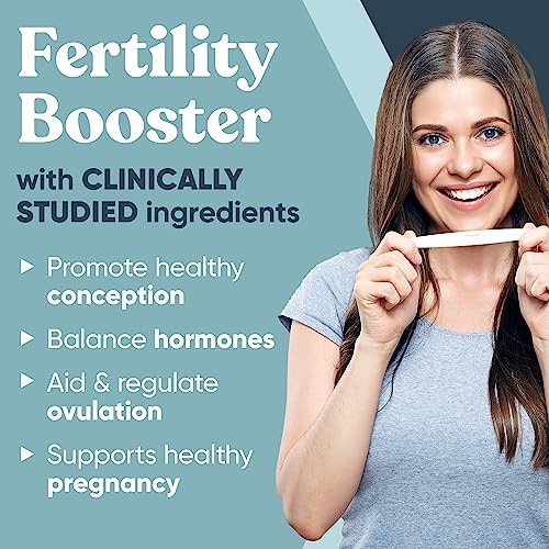 Pre-Order | Arrives in 5–10 Days – Conception Fertility Supplements for Women – Prenatal Vitamins – Promote Hormone Balance, Cycle Consistency, Aid Ovulation – Myo-Inositol, Folate, Folic Acid, Vitex, More – 60 Vegetarian Soft Capsules