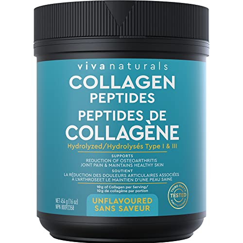 Collagen Powder - Grass-Fed, Gluten Free, Certified Non-GMO and Paleo Friendly Collagen Peptides Powder, Supports Skin and Joint Health, Type I and III Hydrolyzed Collagen, 16 oz (454 g)
