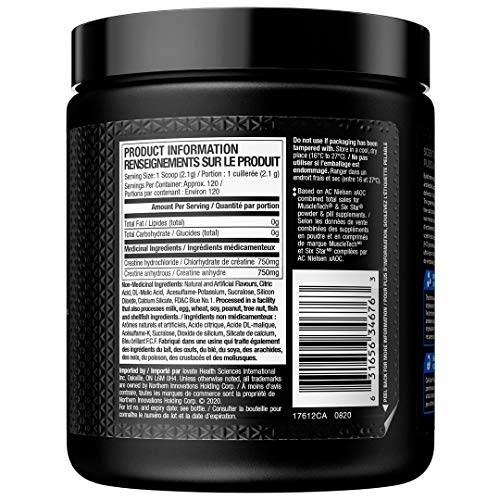 Muscletech Creatine Powder, Cell-Tech Creactor Creatine HCl, Post Workout Muscle Builder for Men and Women, Creatine HCl plus Free-Acid Creatine, Creatine Supplements, Icy Rocket Freeze (120 Servings), 256 g (Pack of 1)
