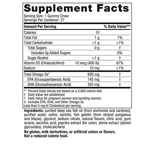 Nordic Naturals Zero Sugar DHA Prenatal Vitamin Gummies, Strawberry Orange Flavor - 27 Gummies - Supplements for Pregnancy - 600 mg Omega-3 Fish Oil and 400 IU Vitamin D3-27 Servings