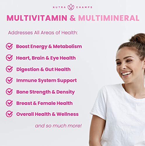 Multivitamins for Women | Womens Multivitamins Gummies | Bones, Brain, Heart, Immune & Energy Supplement | Womens Vitamins A, B, C, D, E, Biotin & Folic Acid | 120 Gummies (2 Pack)