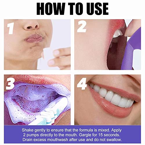 Purple Toothpaste, Foam Toothpaste for Teeth Whitening, Whitening Toothpaste for Teeth Cleaning, Deeply Cleaning Gums,Stain Removal, Brightness and Reduce Yellowing