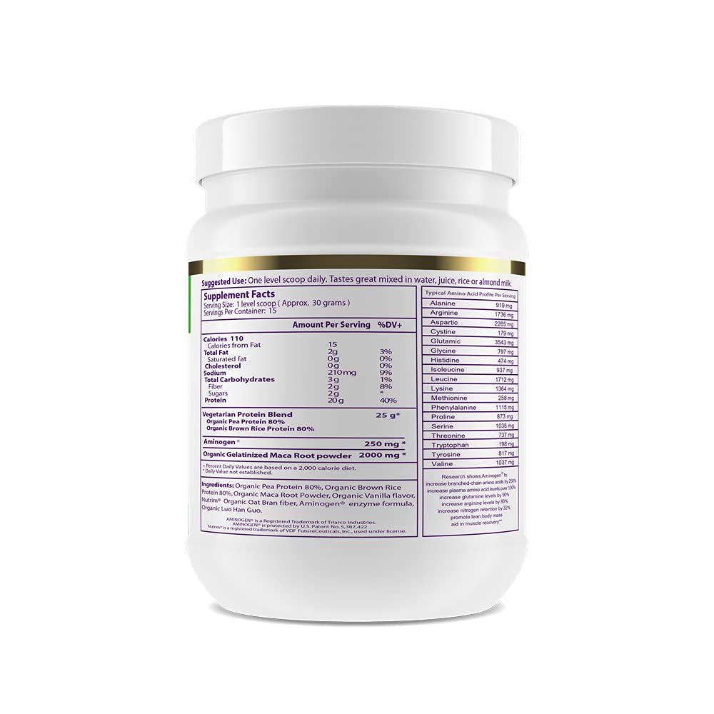 Paradise Herbs Maca Up Protein Powder, Vanilla, 15.87 Ounce