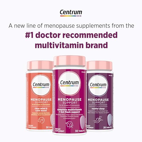 Pre-Order | Arrives in 5–10 Days – Centrum Restful Sleep Menopause Support Tablets, Supplement with Clinically Studied DailyZz and geniVida, 28 Count