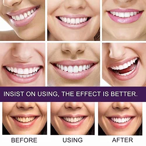 Purple Toothpaste, Foam Toothpaste for Teeth Whitening, Whitening Toothpaste for Teeth Cleaning, Deeply Cleaning Gums,Stain Removal, Brightness and Reduce Yellowing