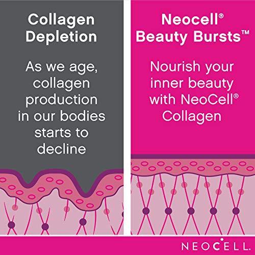 NeoCell Beauty Bursts Collagen Soft Chews, Supports Healthy Looking Hair, Skin and Nails, Source of Antioxidants, 60 chews