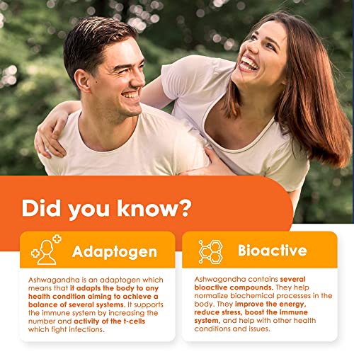 New Nutrali Ashwagandha Powder with Black Pepper Extract - Highest Potency 2600mg per serving (2 capsules), 120 Vegan Capsules, Improved Memory, Increased Energy and Decreased Stress Supplement. Powerful Ancient Ayurveda Adaptogen. (2 Pack)