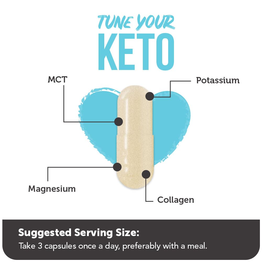 Vitamin Bounty Tune Your Keto Multivitamin – Keto-Specific Nutritional Support with Magnesium, Potassium, and MCT for Energy, Cramp Relief, and Nutrient Optimization, GLP-1 Support - 90 Capsules