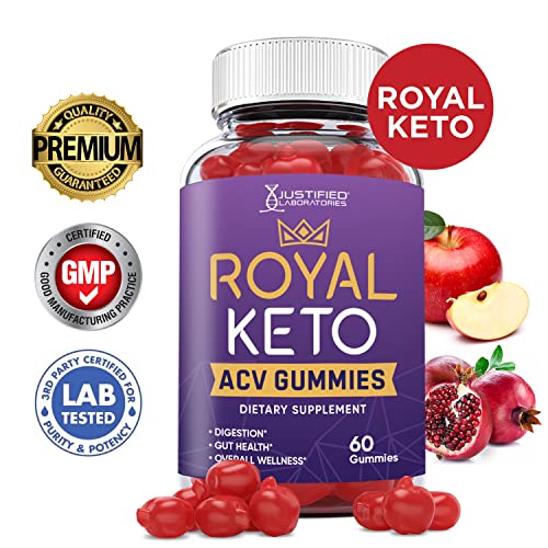 Justified Laboratories Royal Keto ACV Gummies 1000MG with Pomegranate Juice Beet Root B12 60 Gummys