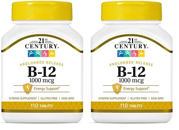 21st Century B 12 1000 mcg Prolonged Release Tablets, 110 Count (Pack of 2)