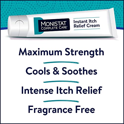 Monistat Care Instant Itch Relief Cream-Max Strength - Cools & Soothes, (Packaging may vary), White, 1 Oz