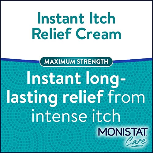 Monistat Care Instant Itch Relief Cream-Max Strength - Cools & Soothes, (Packaging may vary), White, 1 Oz