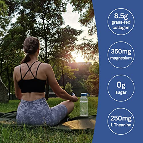 Organika Enhanced Collagen Relax Powder with Magnesium Bisglycinate and L-Theanine- Provides Calming Effect, Aids in Sleep, Sustained Energy Levels Throughout the Day- 250g