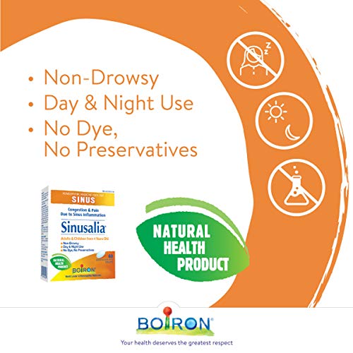Pre-Order | Arrives in 5–10 Days – Boiron Sinusalia, 60 Tablets, Homeopathic Medicine for Nasal Congestion and Pain Related to Sinus Inflammation Like Stuffy Nose and Sinus Pressure, Non-Drowsy, For Ages 4 to Adult
