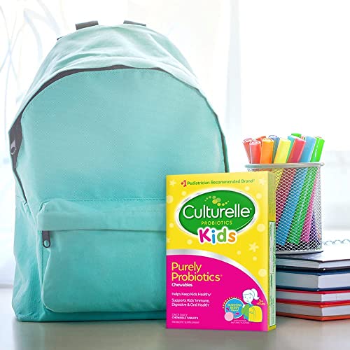 Pre-Order | Arrives in 5–10 Days – Culturelle Kids Chewable Daily Probiotic for Kids, Ages 3+, 30 Count, #1 Pediatrician-Recommended Brand, Natural Berry Flavored Daily Probiotics for Digestive Health, Oral Care & Immune Support