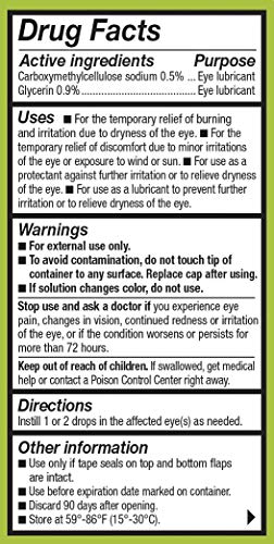 Refresh Relieva Lubricant Eye Drops, 0.33 Fl Oz Sterile, Packaging may Vary