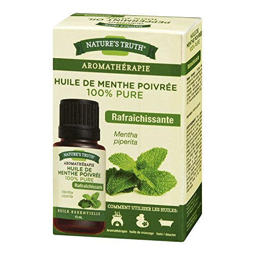 Nature's Truth Essential Oil - 100% Pure Peppermint Oil | Pure & Plant-Based | Massage Oil, Aromatherapy or For Bath/Shower |15 ml