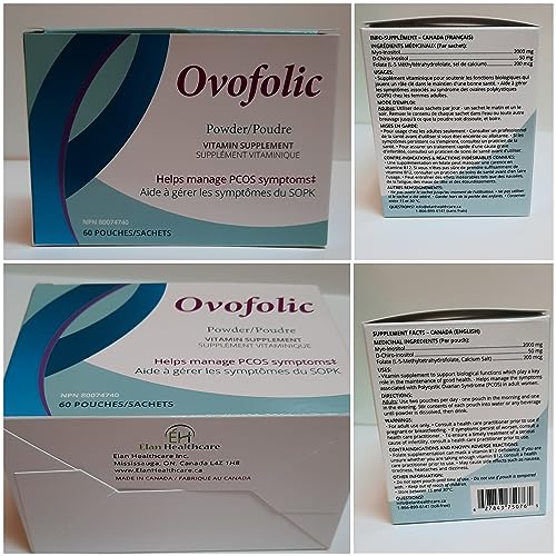 Ovofolic PCOS Supplement for Women - Boost Fertility, Hormonal Balance, and PCOS Support - Myo-Inositol, D-Chiro Inositol, Active Folate - High Potency PCOS Supplements (60 Servings, Sachets)