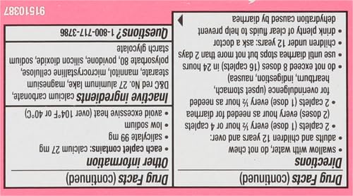 Pepto Bismol Caplets, 24 Count, for Relief of Gas, Anti Diarrhea, Heartburn, Nausea, Upset Stomach, and Indigestion