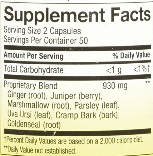 Nature's Way Kidney Bladder, Traditional Herbs Supplement, 900mg Per Serving, 100 Vegan Capsules (Pack of 2)