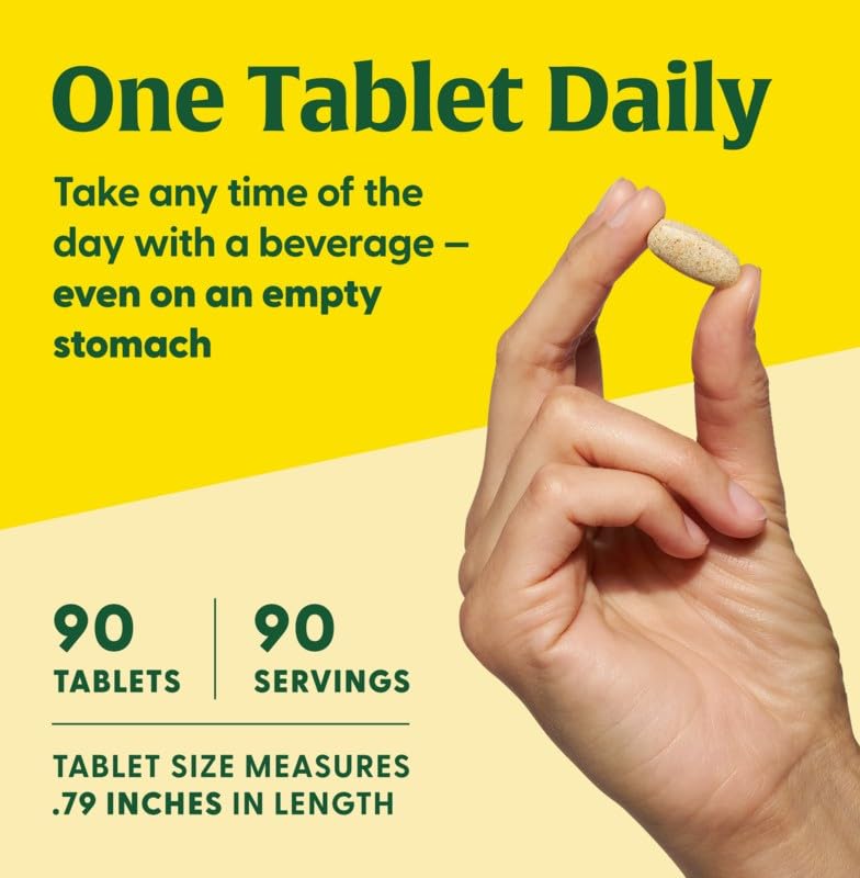 Pre-Order | Arrives in 5–10 Days – MegaFood One Daily Mens Multivitamins - Multivitamin for Men - Vitamin C, Vitamin D3 & Vitamin B12 - Muscle, Energy Metabolism & Immune Support - Vegetarian, Gluten Free - 90 Tablets, 90 Servings