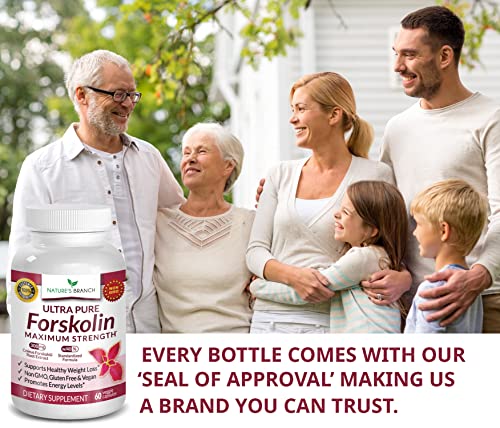 Premium 100% Ultra Pure Forskolin for Weight Loss Max Strength w/ 40% Standardized Coleus Forskohlii Root Extract Powder Belly Buster Supplement - Extreme Keto Advanced Boost Complex - 60 Diet Pills
