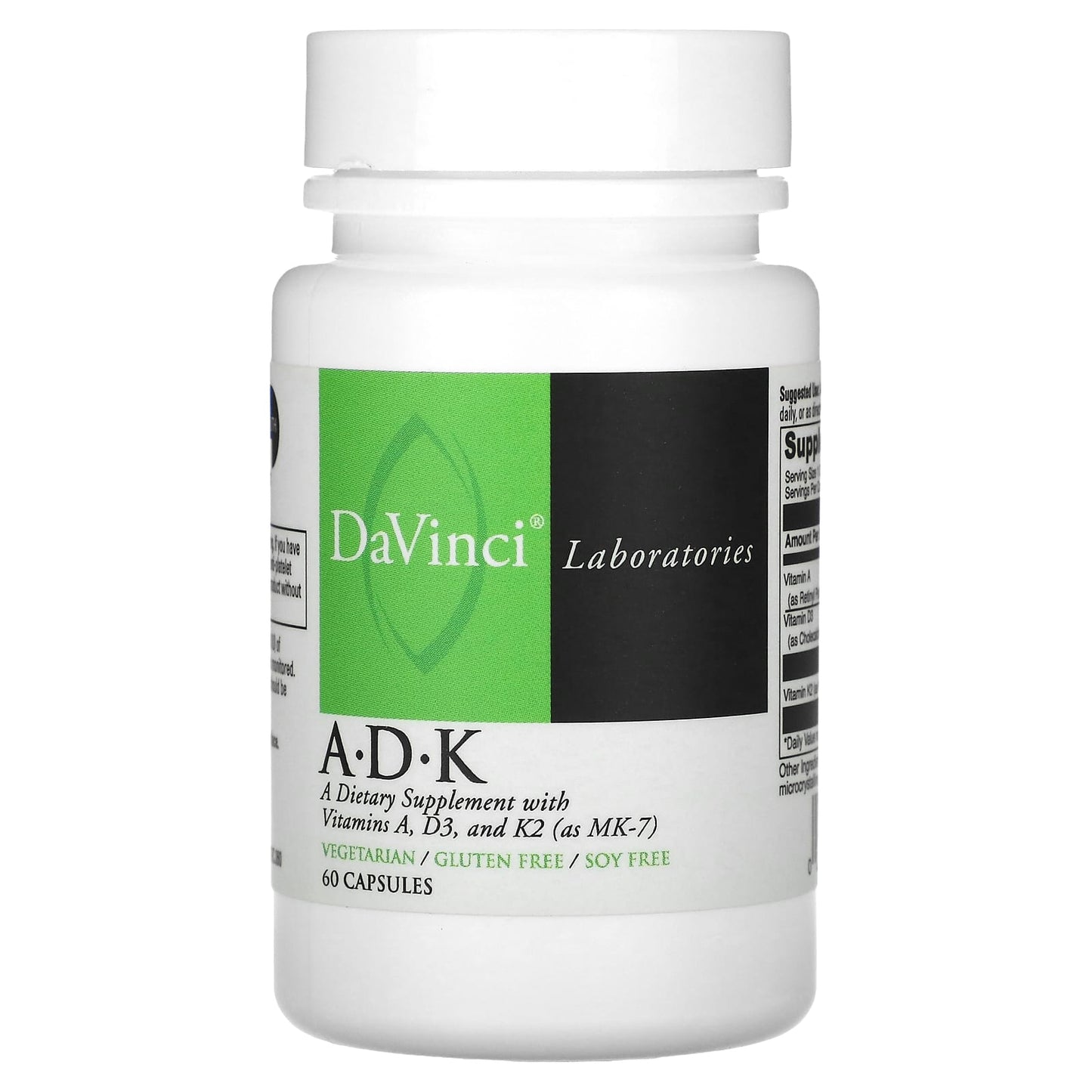 Pre-Order | Arrives in 5–10 Days – DaVinci Laboratories
A-D-K, 60 Capsules